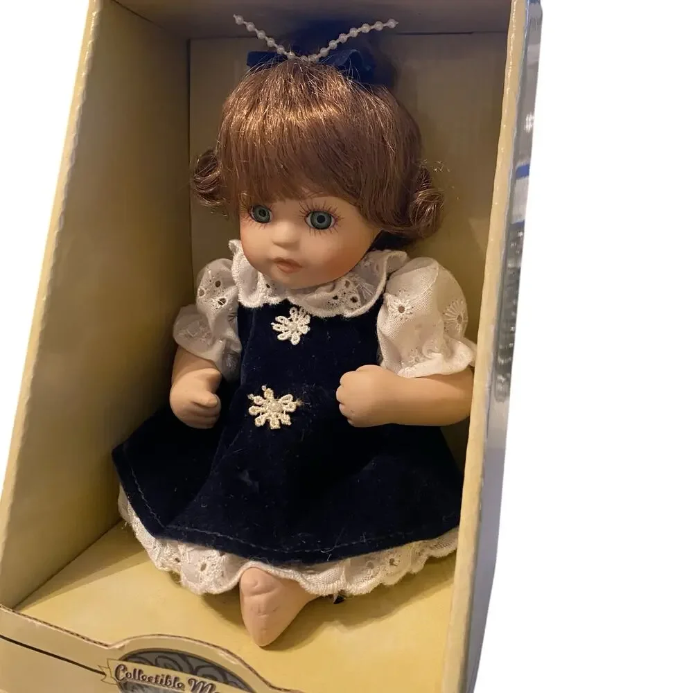 New in Box Collectible Memories  Hand Crafted Jointed Porcelain Doll